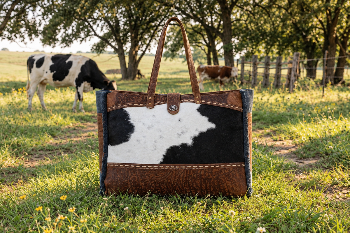 Crossbody Bag with Bee Background