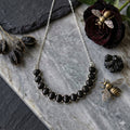 Midnight Arc Onyx Statement Necklace